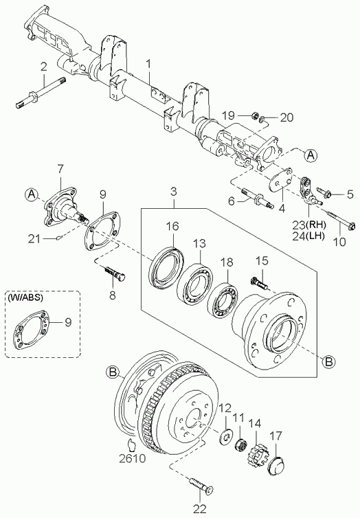 KIA 0K55326060C - Комплект подшипника ступицы колеса unicars.by