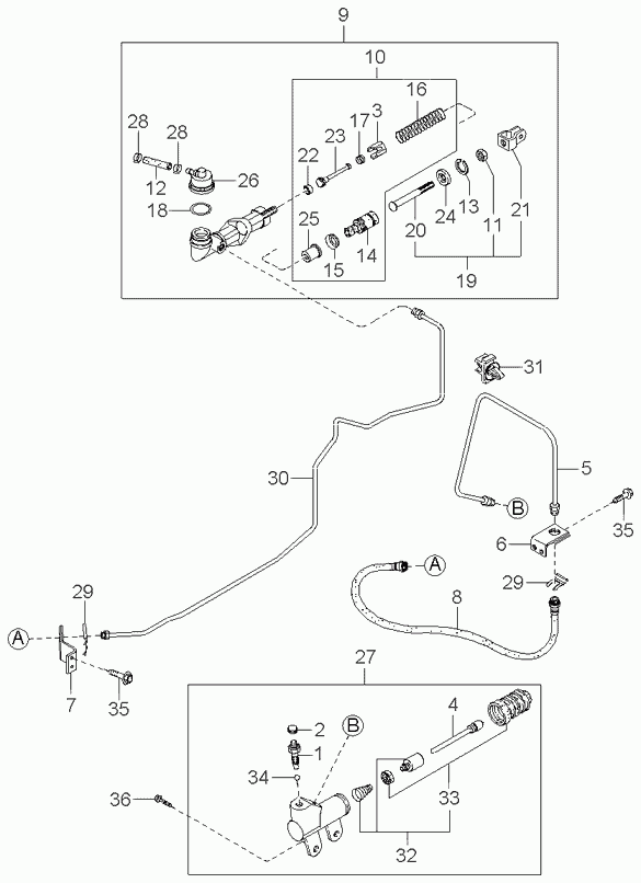 Hyundai 0K201-41-920A - Рабочий цилиндр, система сцепления unicars.by