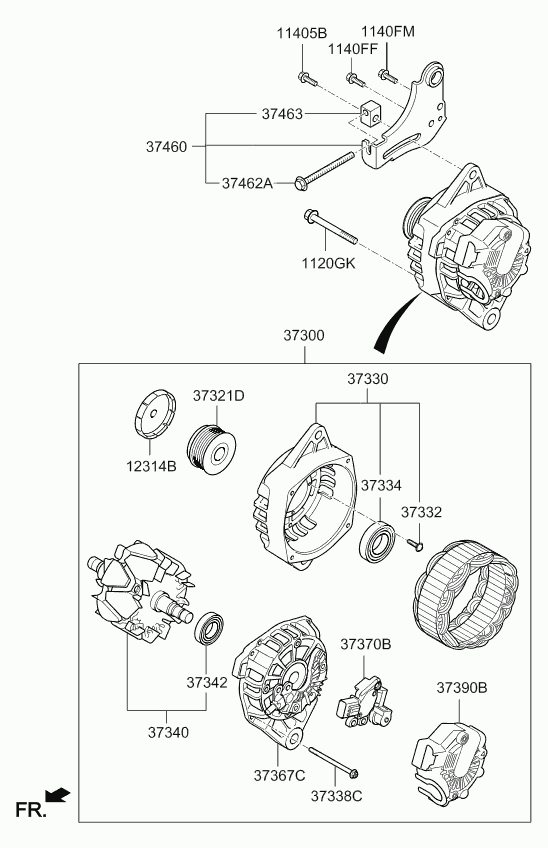 Hyundai 3734237401 - Подшипник unicars.by