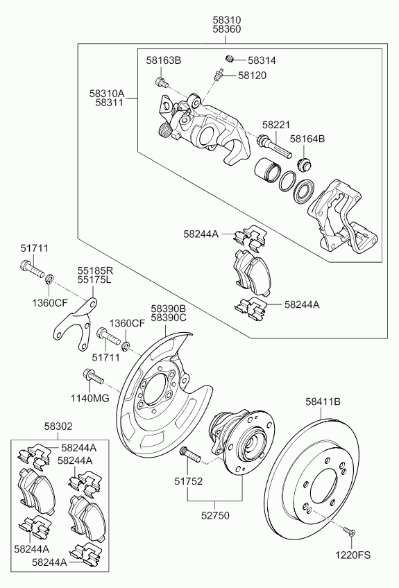 KIA 583111PA30 - Тормозной суппорт unicars.by