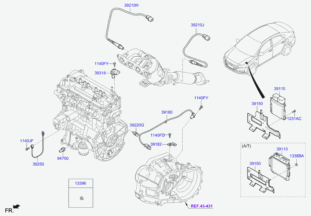 Hyundai 39210-03055 - Лямбда-зонд, датчик кислорода unicars.by