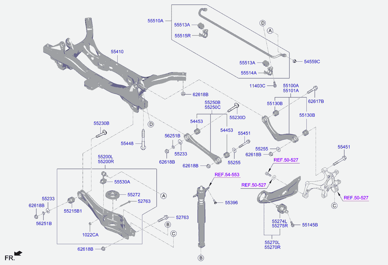 Hyundai 55530-G2000 - Тяга / стойка, стабилизатор unicars.by