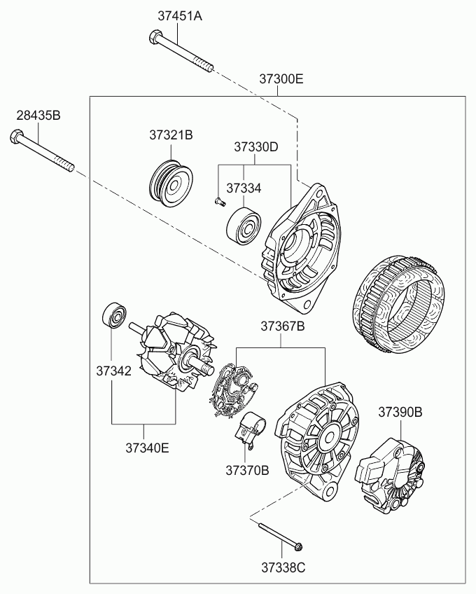 Hyundai 37322-2A500 - Шкив генератора, муфта unicars.by