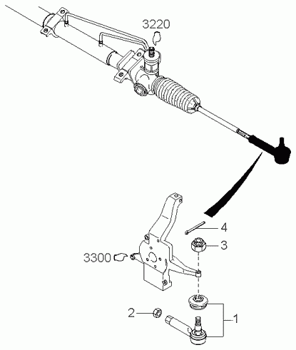 KIA 0K72A-32-240 - Наконечник рулевой тяги, шарнир unicars.by