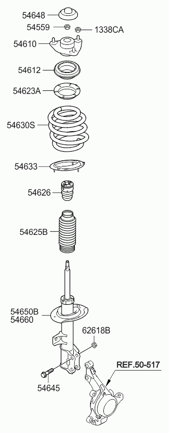 KIA 54630-2Y954 - Пружина ходовой части unicars.by