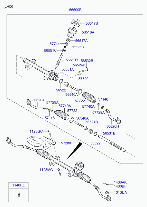 Hyundai 56500A6500 - Шланг, система подачи воздуха unicars.by