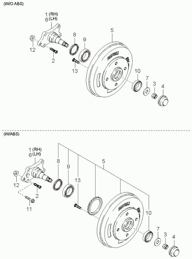 KIA MB00233047 - Комплект подшипника ступицы колеса unicars.by