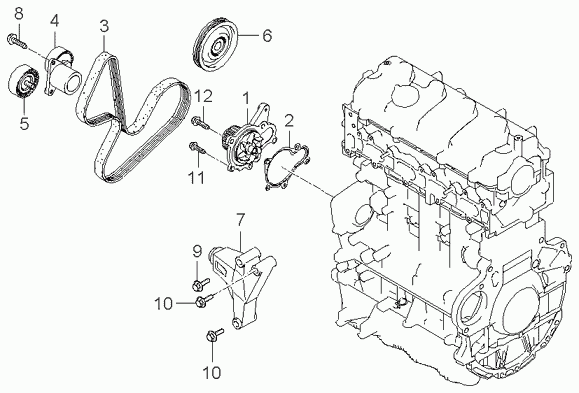 KIA 25281-27-010 - Натяжитель, поликлиновый ремень unicars.by