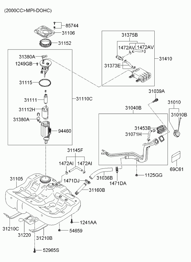 KIA 311110M000* - Топливный насос unicars.by