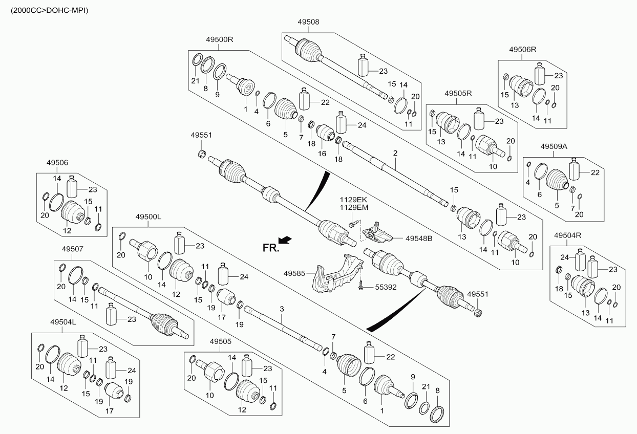 KIA 49535A7180 - Пыльник, приводной вал unicars.by