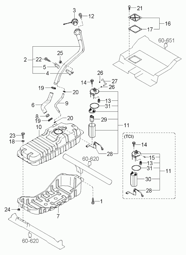 Hyundai 31150-3E400 - Топливный насос unicars.by