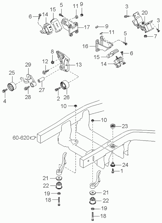 Hyundai 24450-38011 - Натяжной ролик, зубчатый ремень ГРМ unicars.by