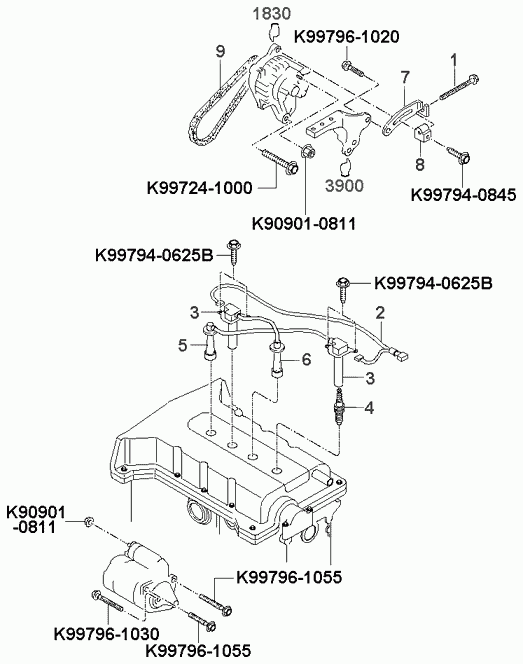 KIA 0K0111-8110 - Свеча зажигания unicars.by