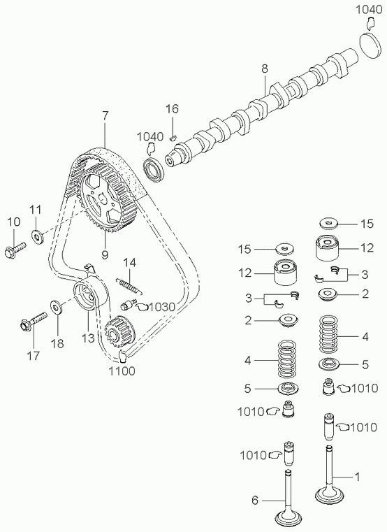 KIA 0K054-12-205 - Зубчатый ремень ГРМ unicars.by