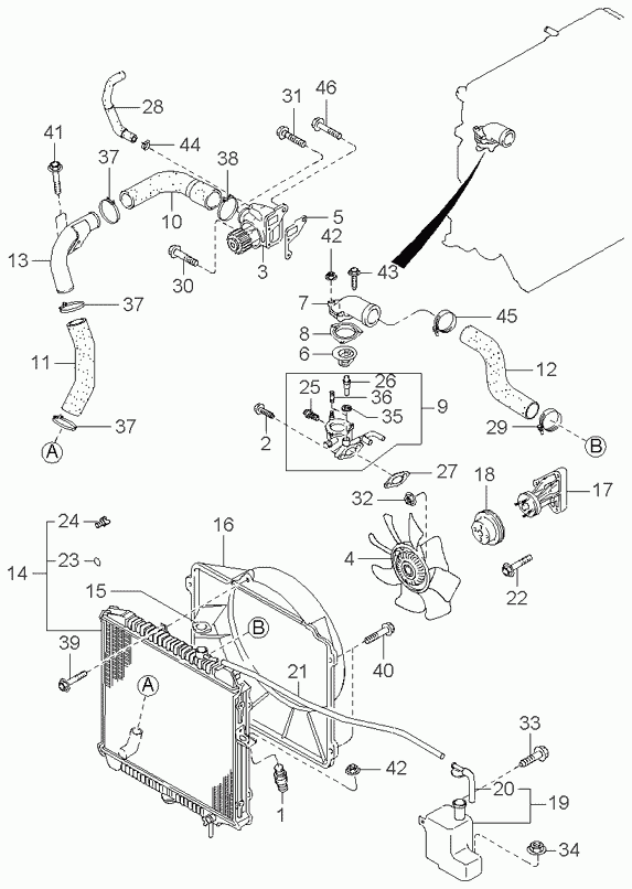 Opel 0K054-15-171 - Термостат охлаждающей жидкости / корпус unicars.by