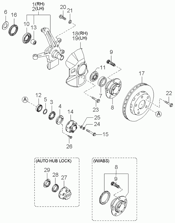 MAZDA 0K01A33047 - Комплект подшипника ступицы колеса unicars.by