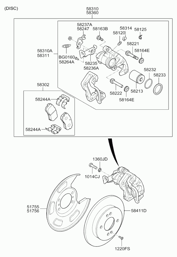 KIA 583021YA30 - Тормозные колодки, дисковые, комплект unicars.by