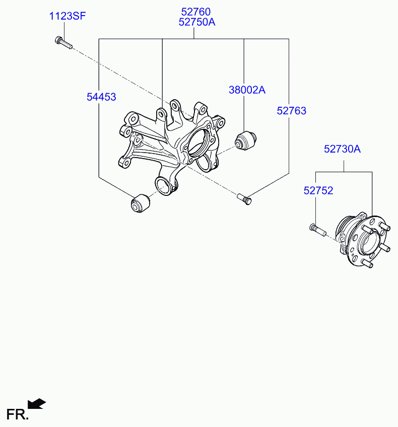 KIA 52710C1100 - Carrier assy - rear axle, lh unicars.by