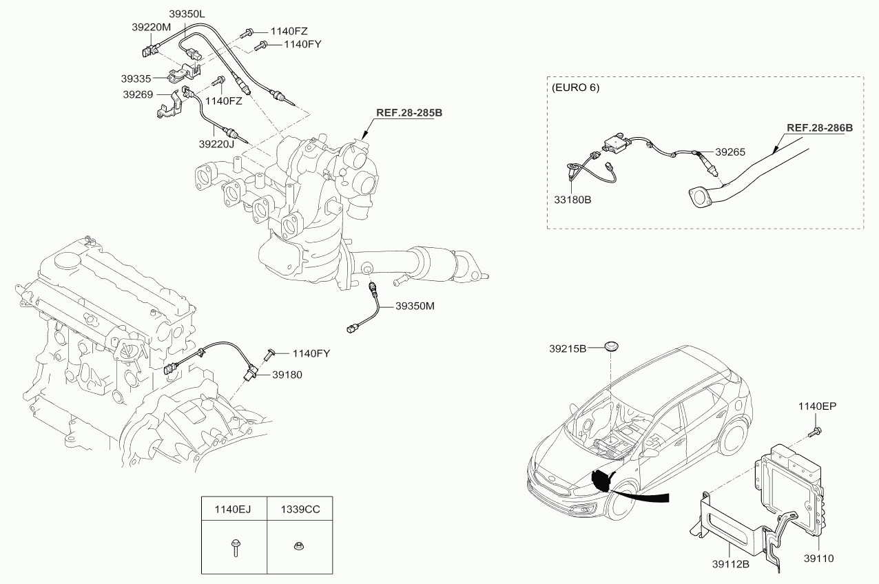 Hyundai 39351-2A634 - Лямбда-зонд, датчик кислорода unicars.by