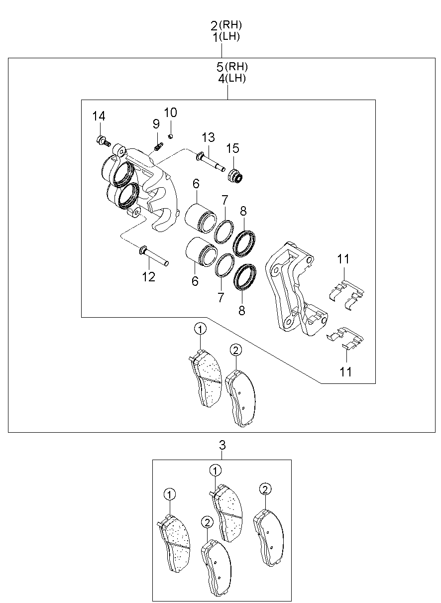 KIA 58101-4EA00 - Тормозные колодки, дисковые, комплект unicars.by