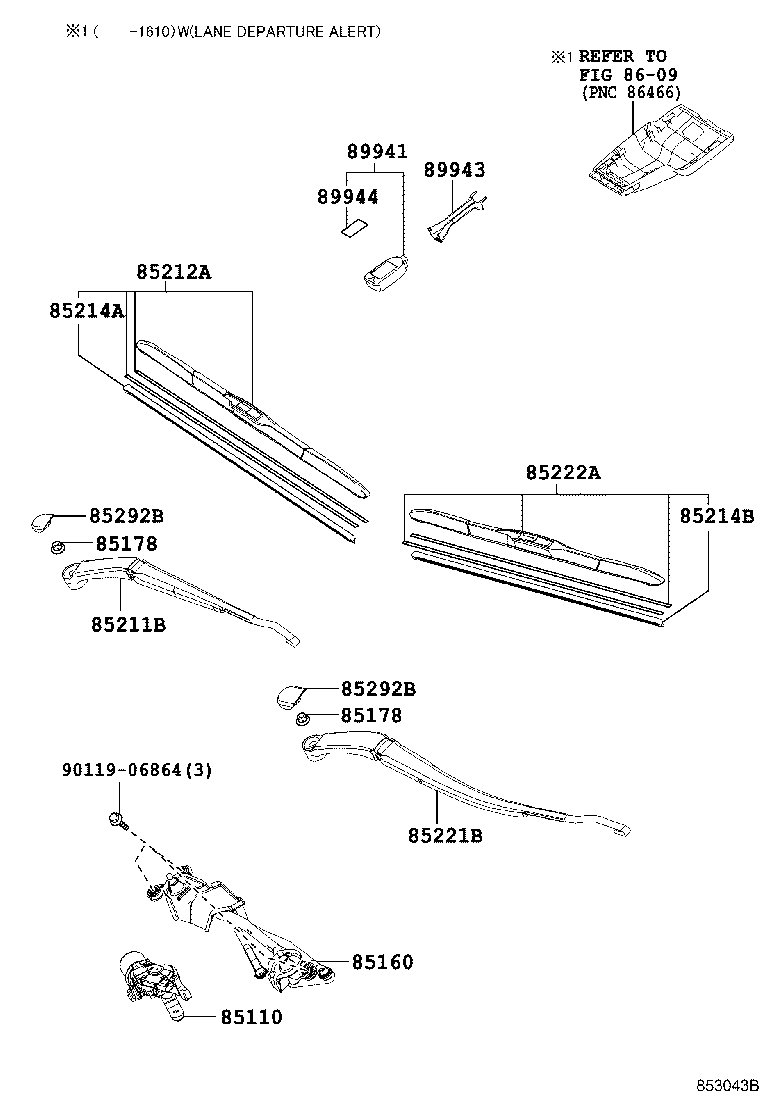 TOYOTA 8521253100 - Щетка стеклоочистителя unicars.by