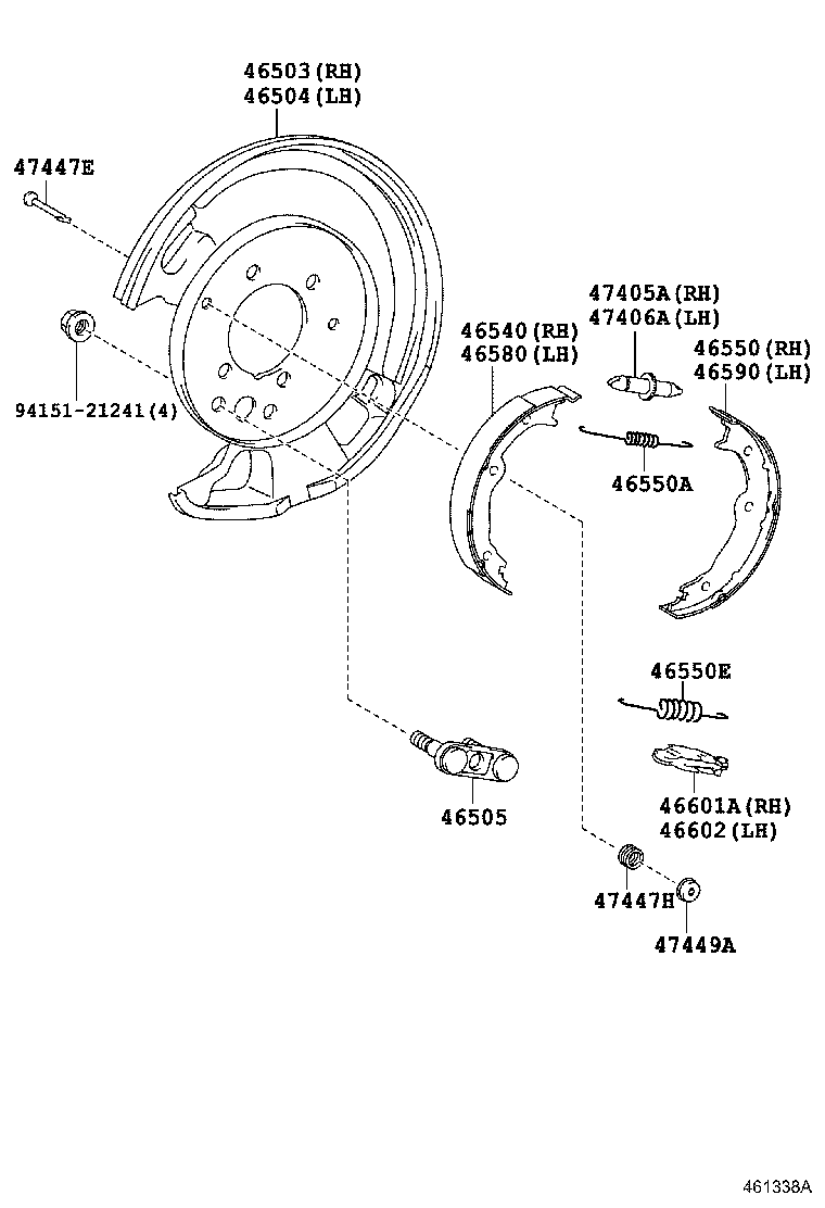 TOYOTA 46530-30011 - Комплект тормозов, ручник, парковка unicars.by