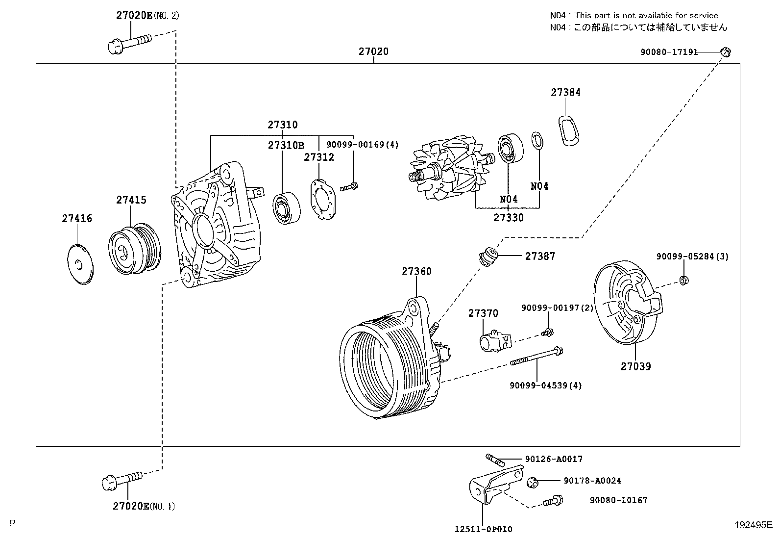 TOYOTA 27330-0A100 - Ротор, генератор unicars.by