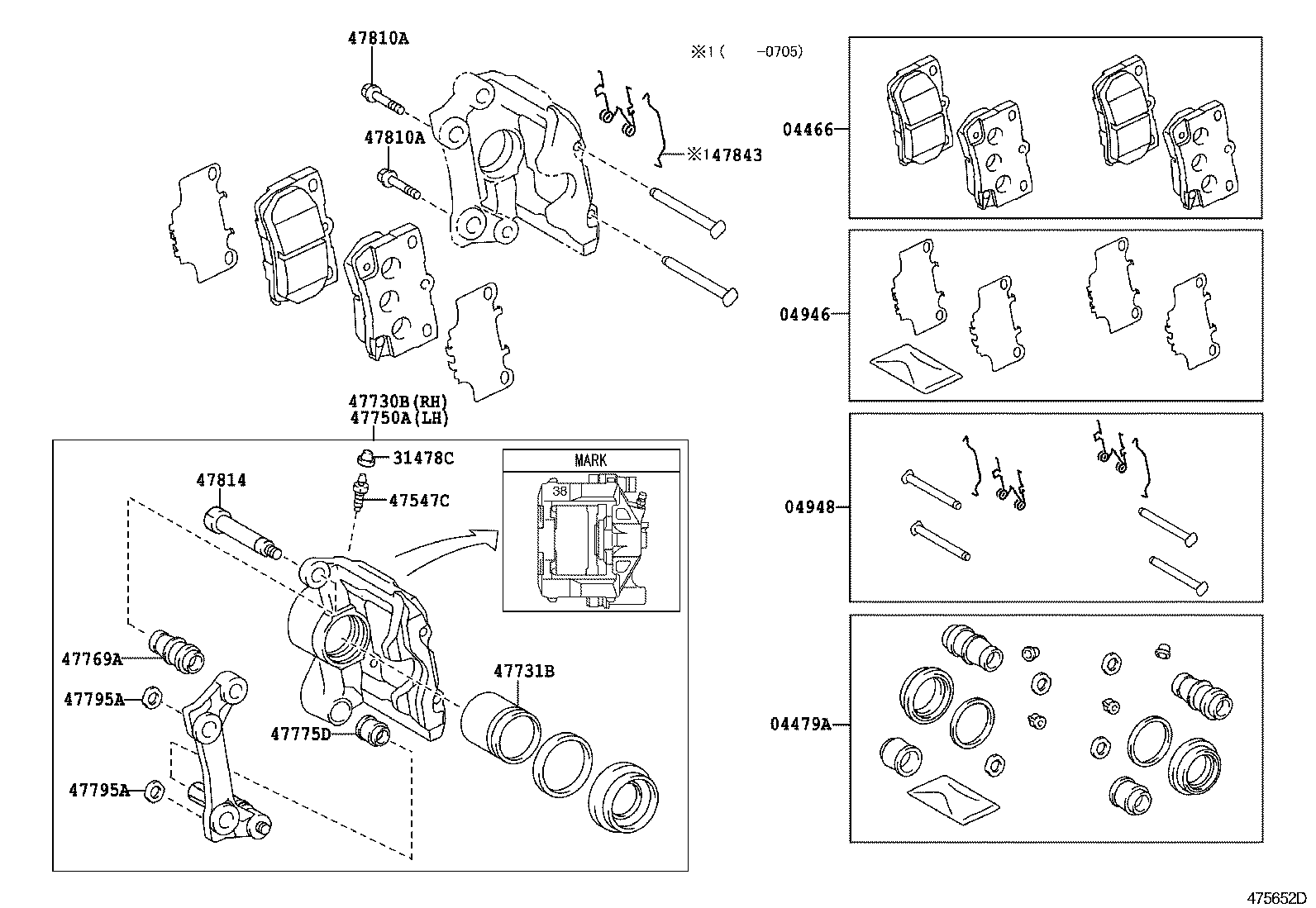 LEXUS 0446630240 - Тормозные колодки, дисковые, комплект unicars.by