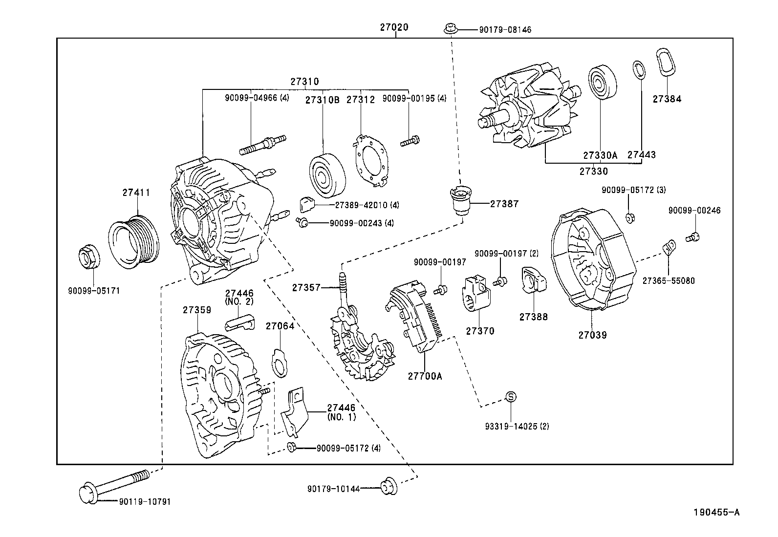 TOYOTA 2706050230 - Генератор unicars.by