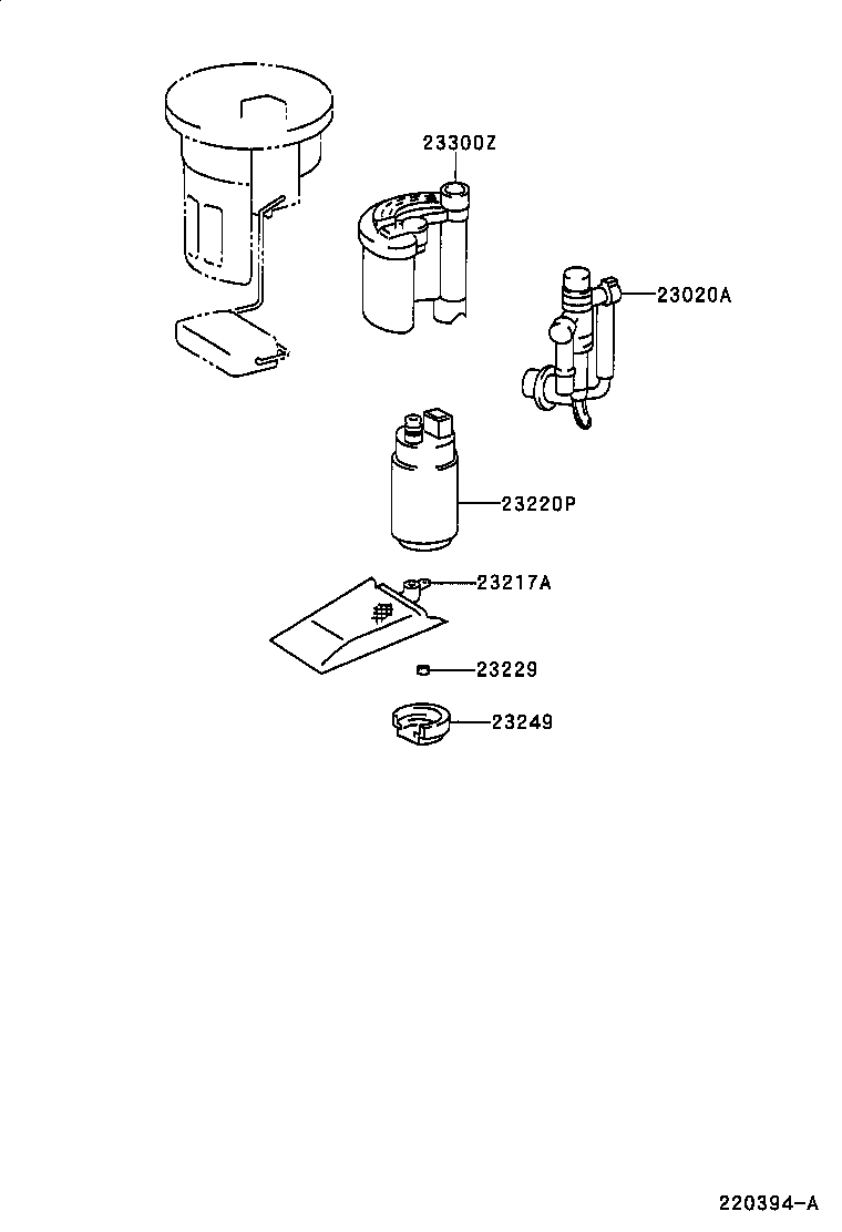 LEXUS 23221-50090 - Топливный насос unicars.by