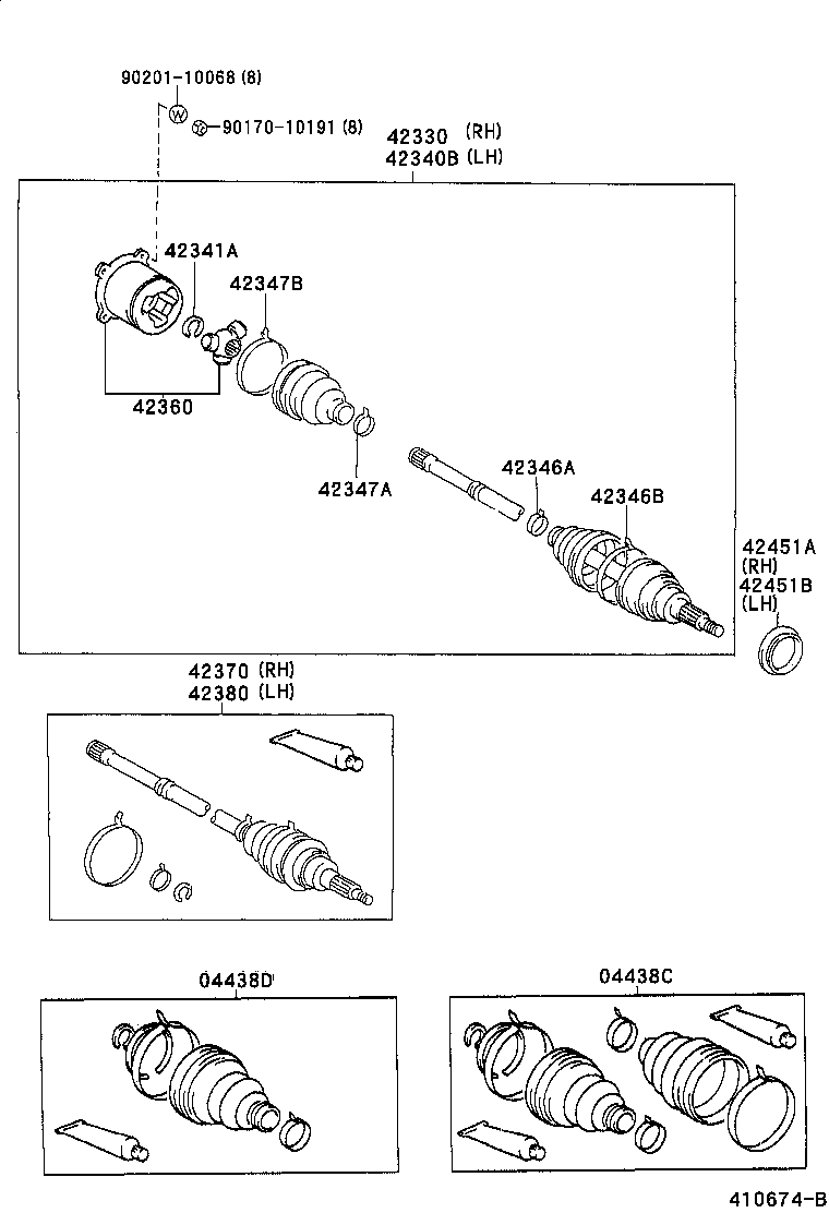 TOYOTA 04437-28020 - Пыльник, приводной вал unicars.by