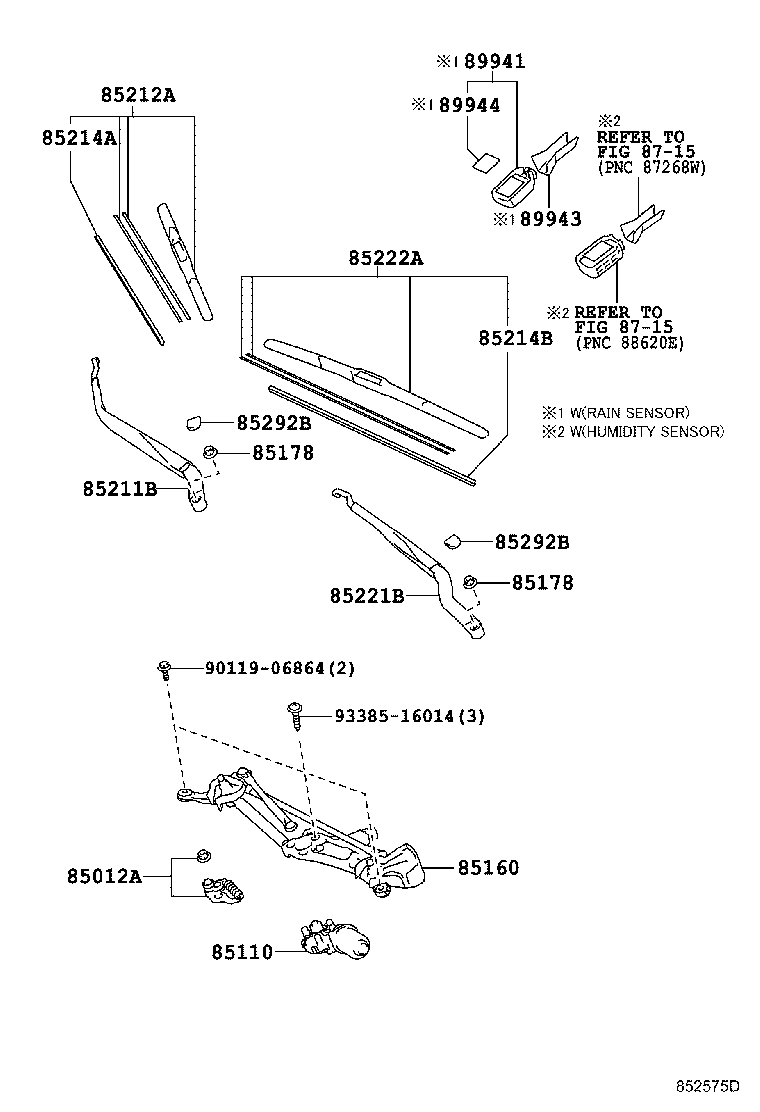 TOYOTA 85212-74010 - Щетка стеклоочистителя unicars.by