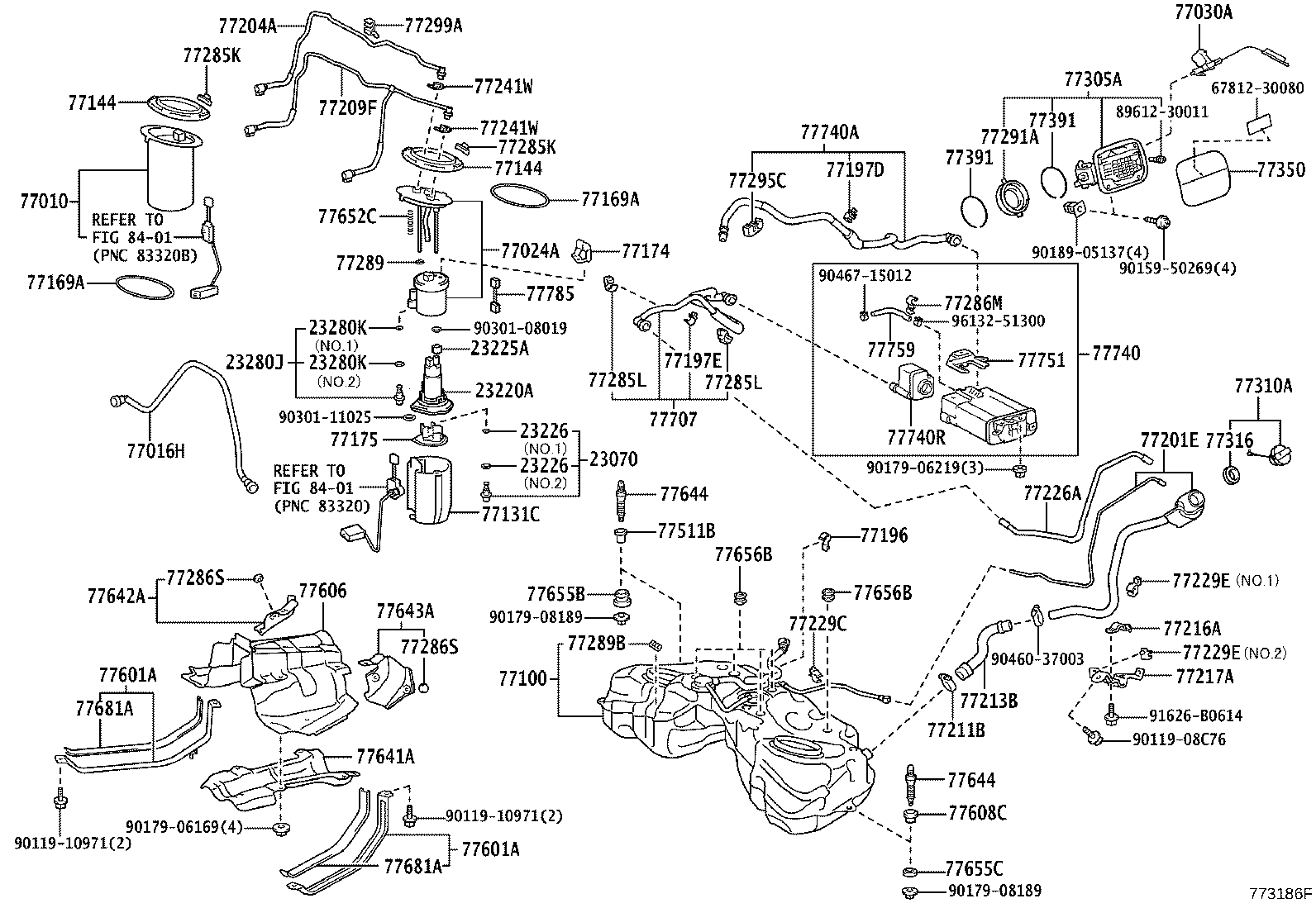 TOYOTA 2322038041 - Топливный насос unicars.by