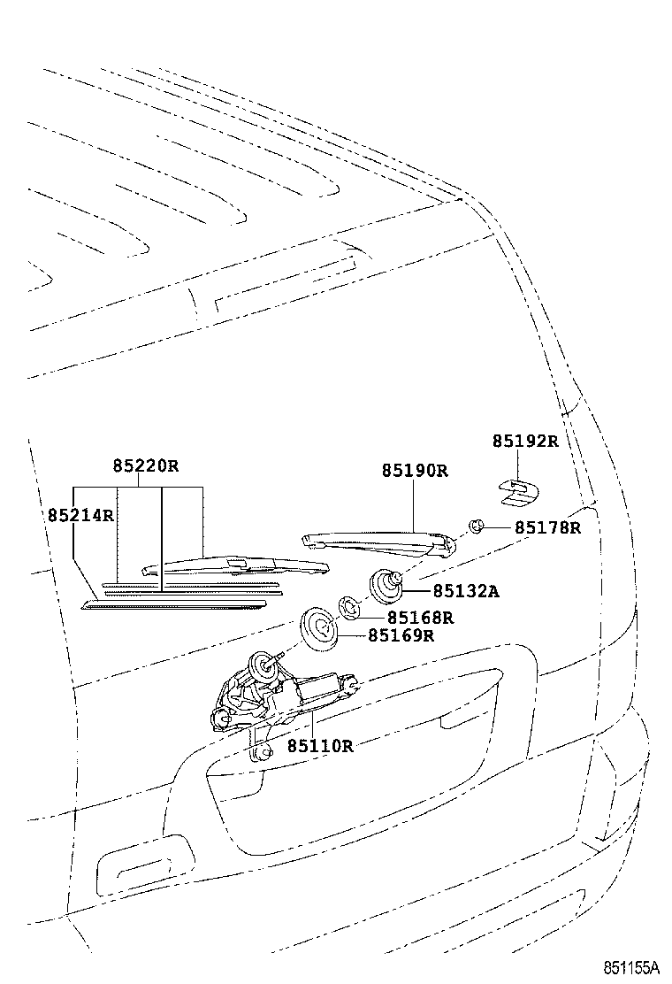 TOYOTA 8524260090 - Щетка стеклоочистителя unicars.by