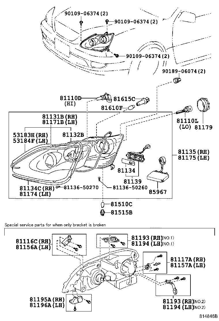 TOYOTA 90981-20010 - Лампа накаливания, основная фара unicars.by