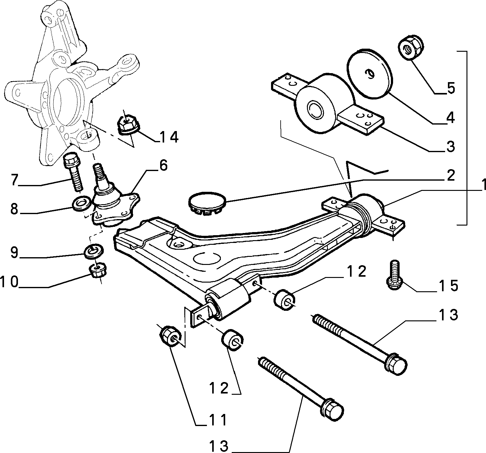 Lancia 46414735 - Рычаг подвески колеса unicars.by