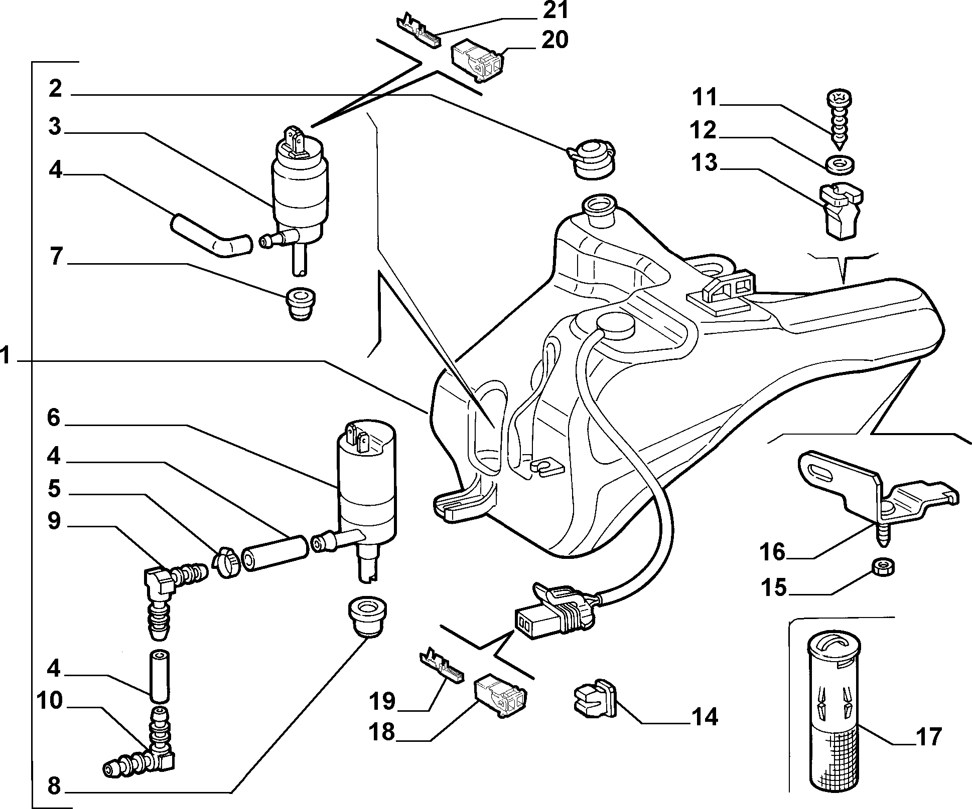 Alfa Romeo 46797755 - Водяной насос, система очистки окон unicars.by