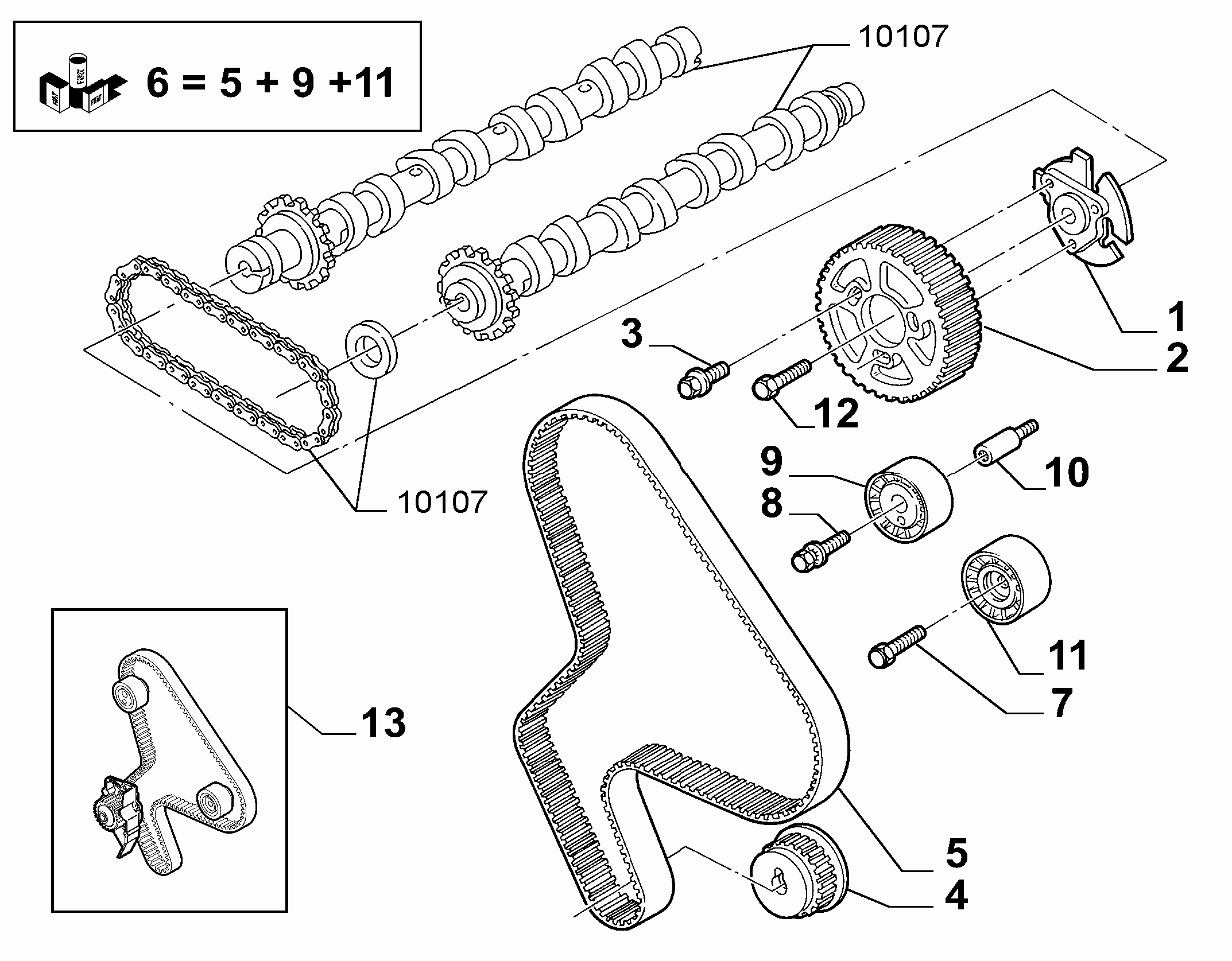 CITROËN/PEUGEOT 9400829629 - Натяжной ролик, зубчатый ремень ГРМ unicars.by