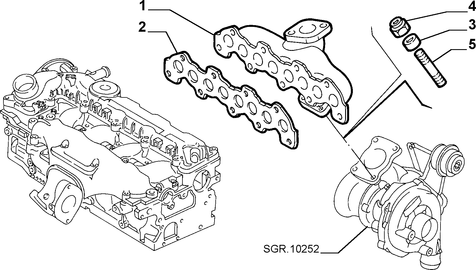 FIAT 9400349129 - Прокладка, выпускной коллектор unicars.by