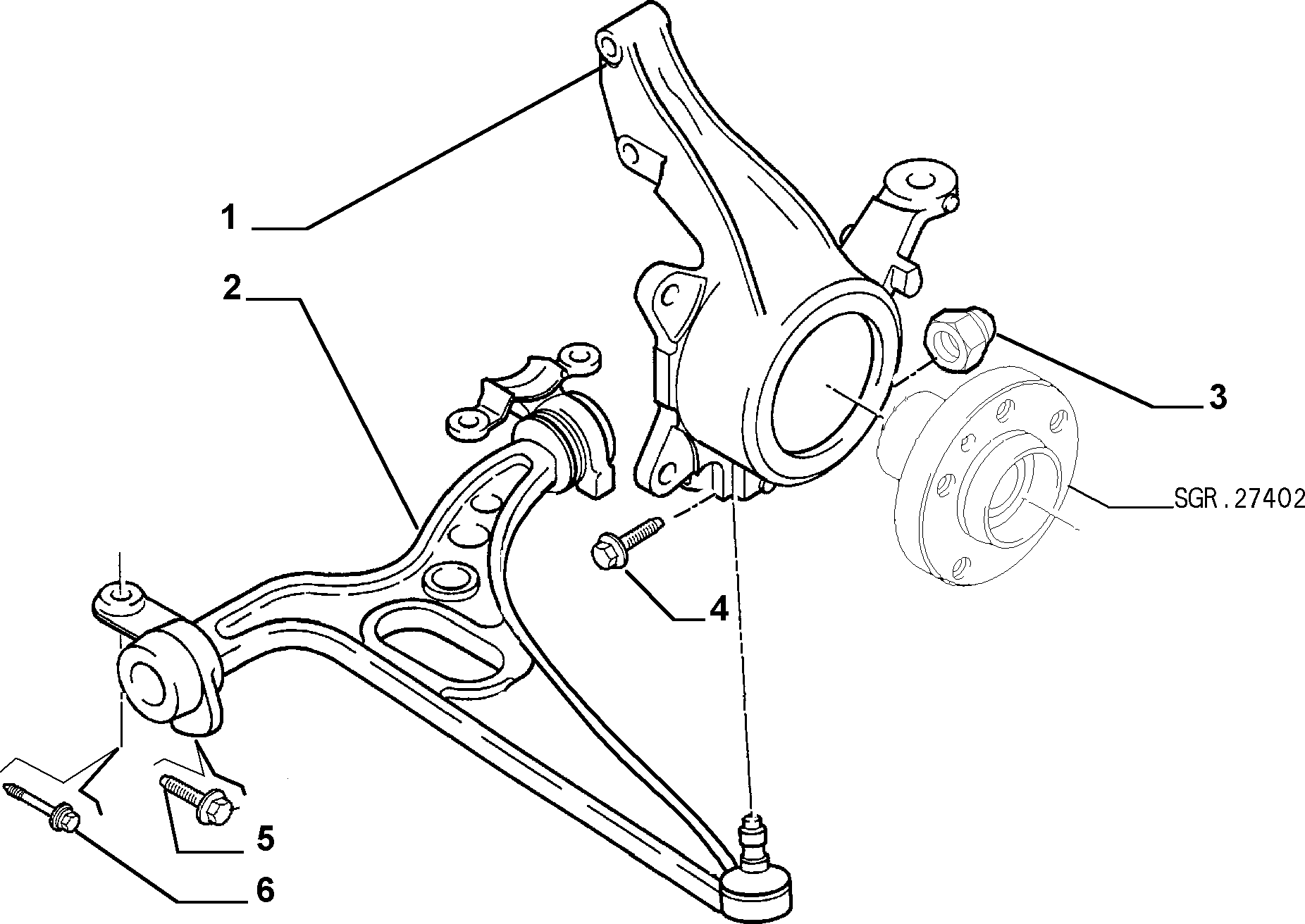 Alfa Romeo 93501487 - Рычаг подвески колеса unicars.by