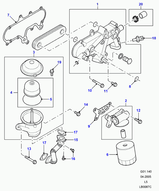 Land Rover LPX 100590 - Масляный фильтр unicars.by