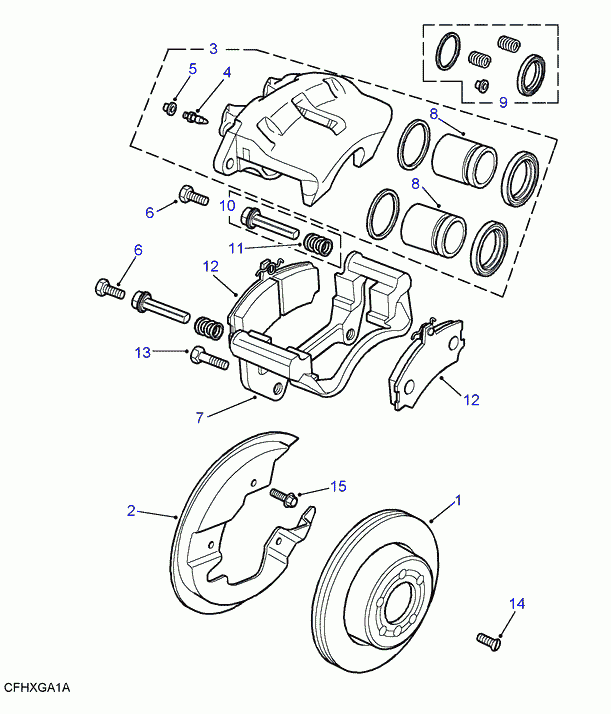 Rover SFP000210 - Тормозные колодки, дисковые, комплект unicars.by