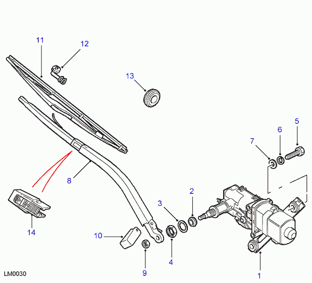 Land Rover DKC 1008 90 - Щетка стеклоочистителя unicars.by