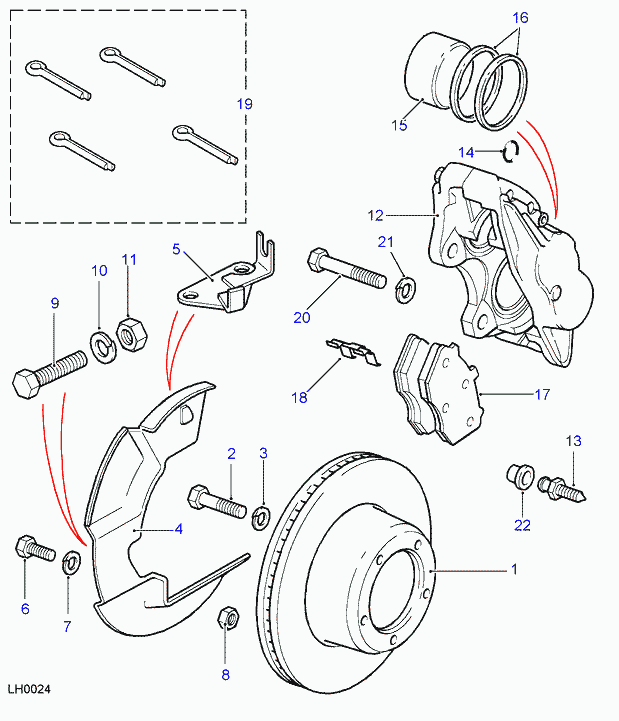 Land Rover RTC5574 - Тормозные колодки, дисковые, комплект unicars.by