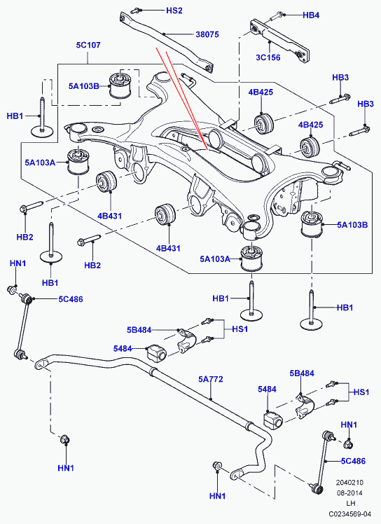 Land Rover LR002876 - Тяга / стойка, стабилизатор unicars.by