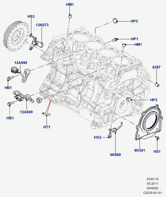 Land Rover LR025670 - Уплотняющее кольцо, коленчатый вал unicars.by