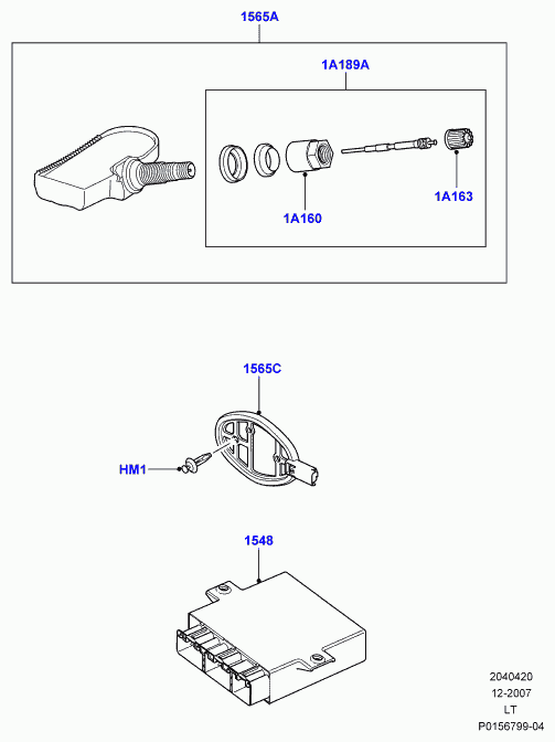 Land Rover LR018860 - Датчик давления в шинах unicars.by