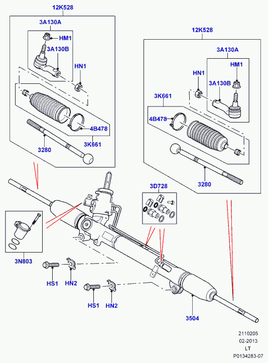 Land Rover QJB500070 - Наконечник рулевой тяги, шарнир unicars.by