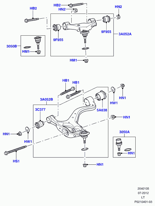 Land Rover LR017011 - Сайлентблок, рычаг подвески колеса unicars.by