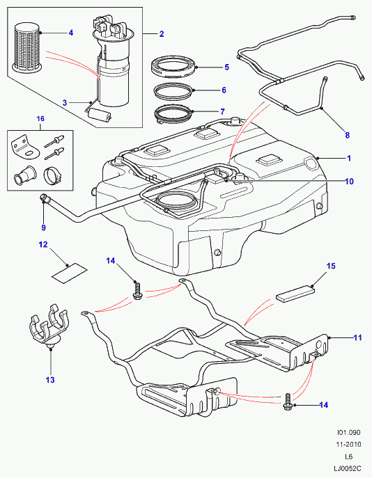 Land Rover WFL 000010 - Топливный фильтр unicars.by